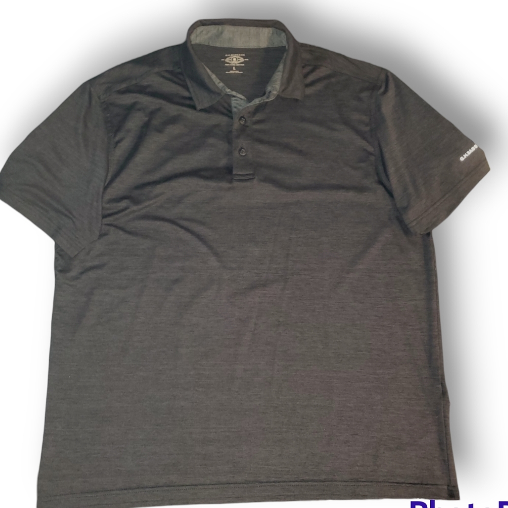 G.h. Bass & Co. Mens Dress Shirt Large Grey Polesyer Spandex Quality American Wo